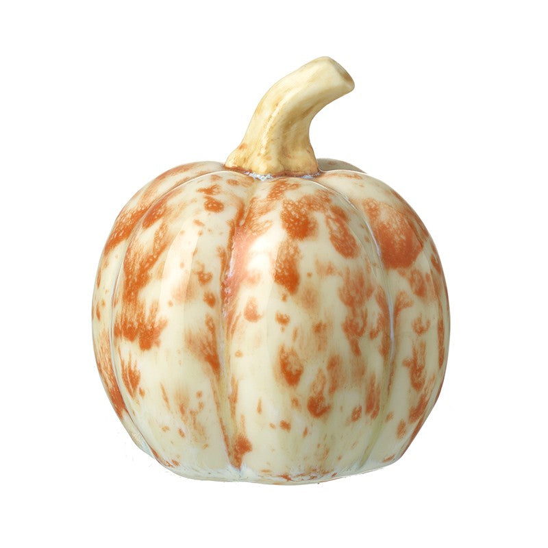 Orange and cream mottled effect pumpkin