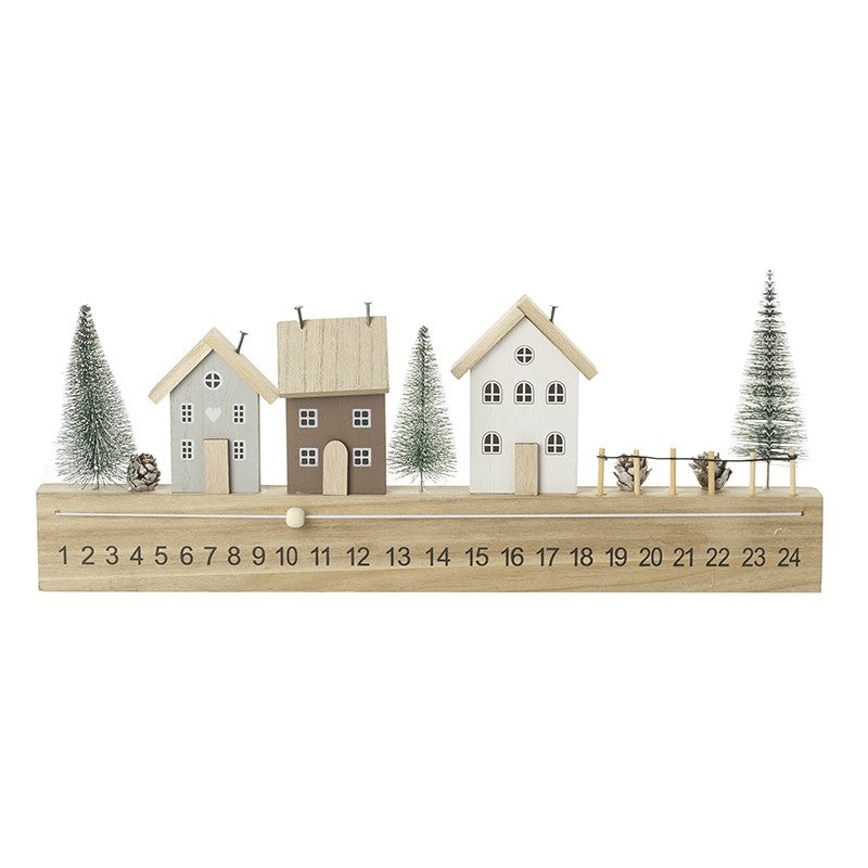 Wooden house advent calendar/ruler