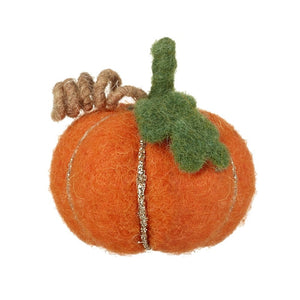 Orange felt pumpkin