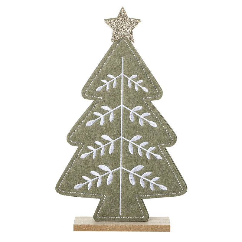 Felt embroidered standing tree (Large)