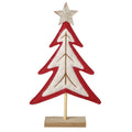 Felt red & white mini tree with gold star (Large)