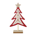 Felt red & white tree with gold star