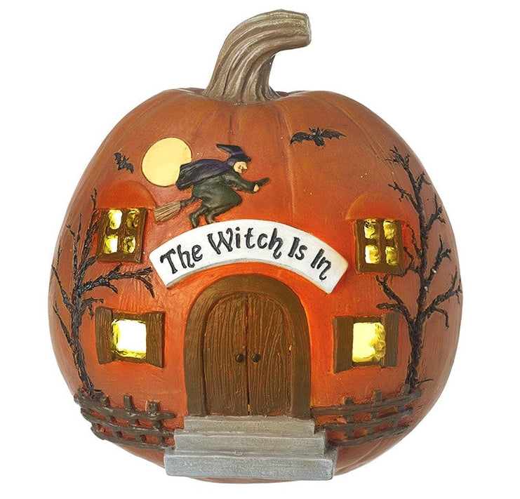 Light up Halloween pumpkin house