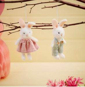 White bunny rabbit hanging decs (2 Styles)