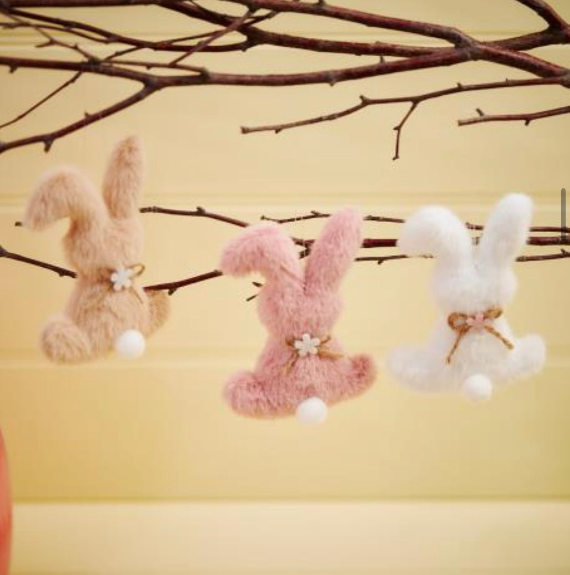 Furry bunny hanging decs (3 Styles)