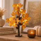 Autumn leaf light up tree