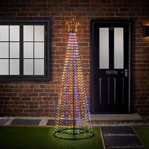 FlexiBright light up pyramid tree with star topper