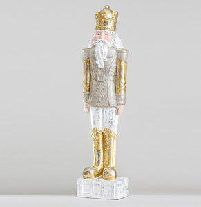 Gold light up Nutcracker Santa (92cmH)