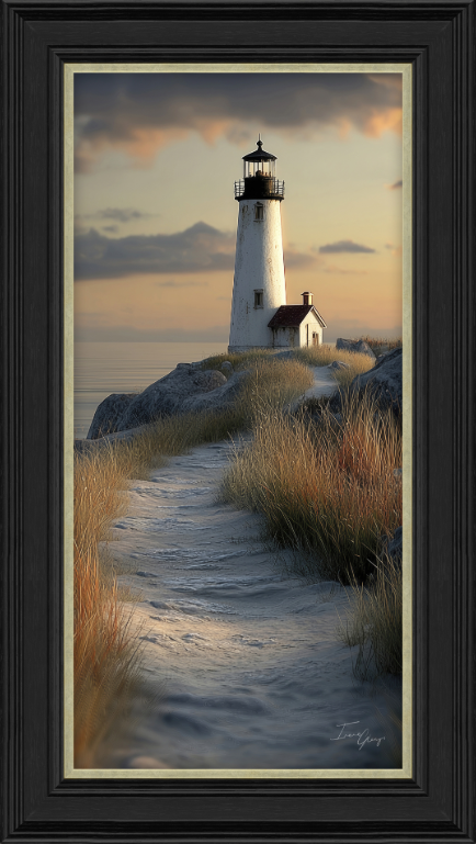 Sunset Lighthouse by Irene Glenys