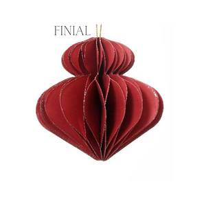 Oxblood paper hanging decs