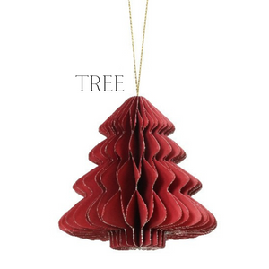 Oxblood paper hanging decs