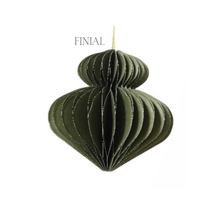 Green Paper Hanging Decorations - 4 ass