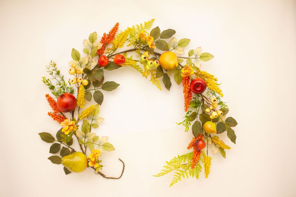 Orchard fruits garland