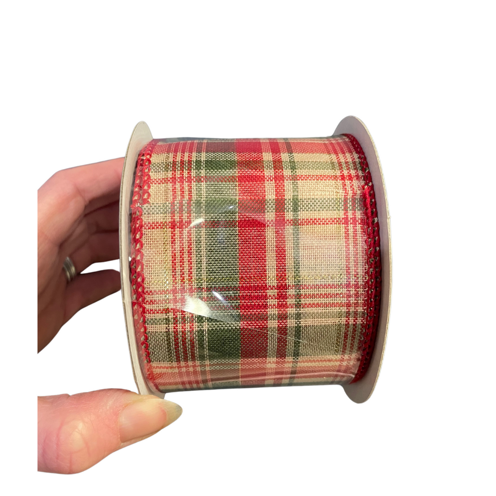 Tartan Green/Red ribbon