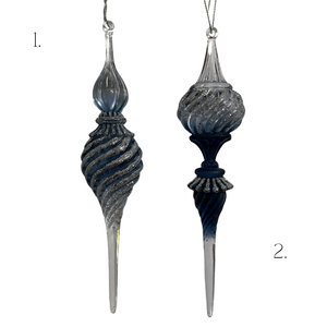 Blue icicle hanging decs (2 Styles)