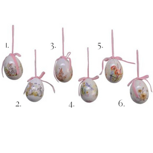 Bunny and flower print Easter eggs