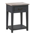 Tannery off black lamp table