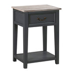 Tannery off black lamp table