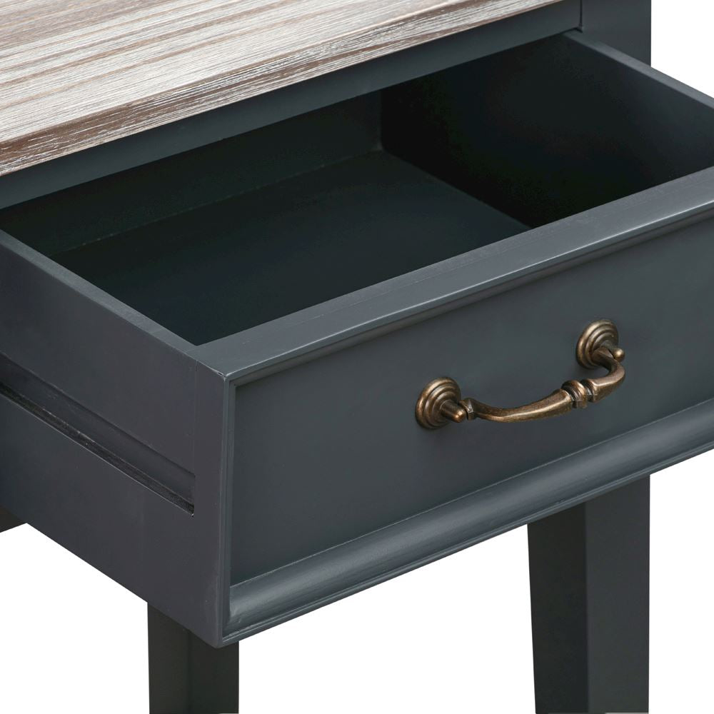 Tannery off black lamp table