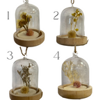 Dried flower glass hanging decorations