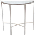 Half moon silver Console table