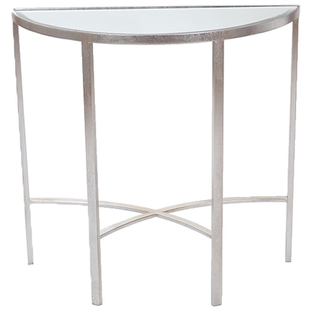 Half moon silver Console table