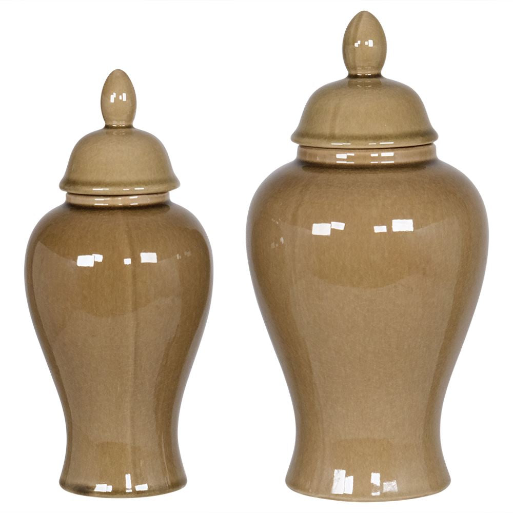 Caramel lidded jar