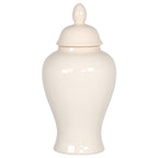 Cream lidded jar