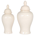Cream lidded jar