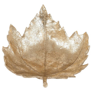 Gold maple leaf ornament