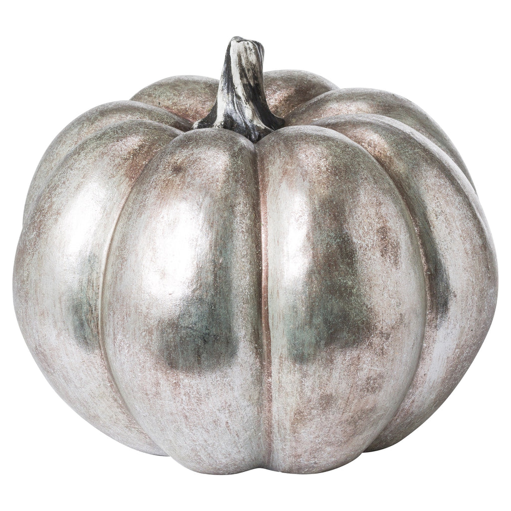 Silver foil pumpkin - large