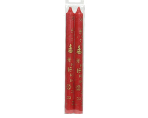Set of 2 red advent candles