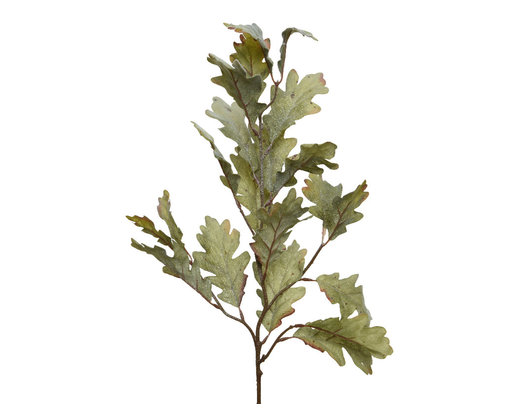 Subtle glitter oak leaf spray (Green tones)