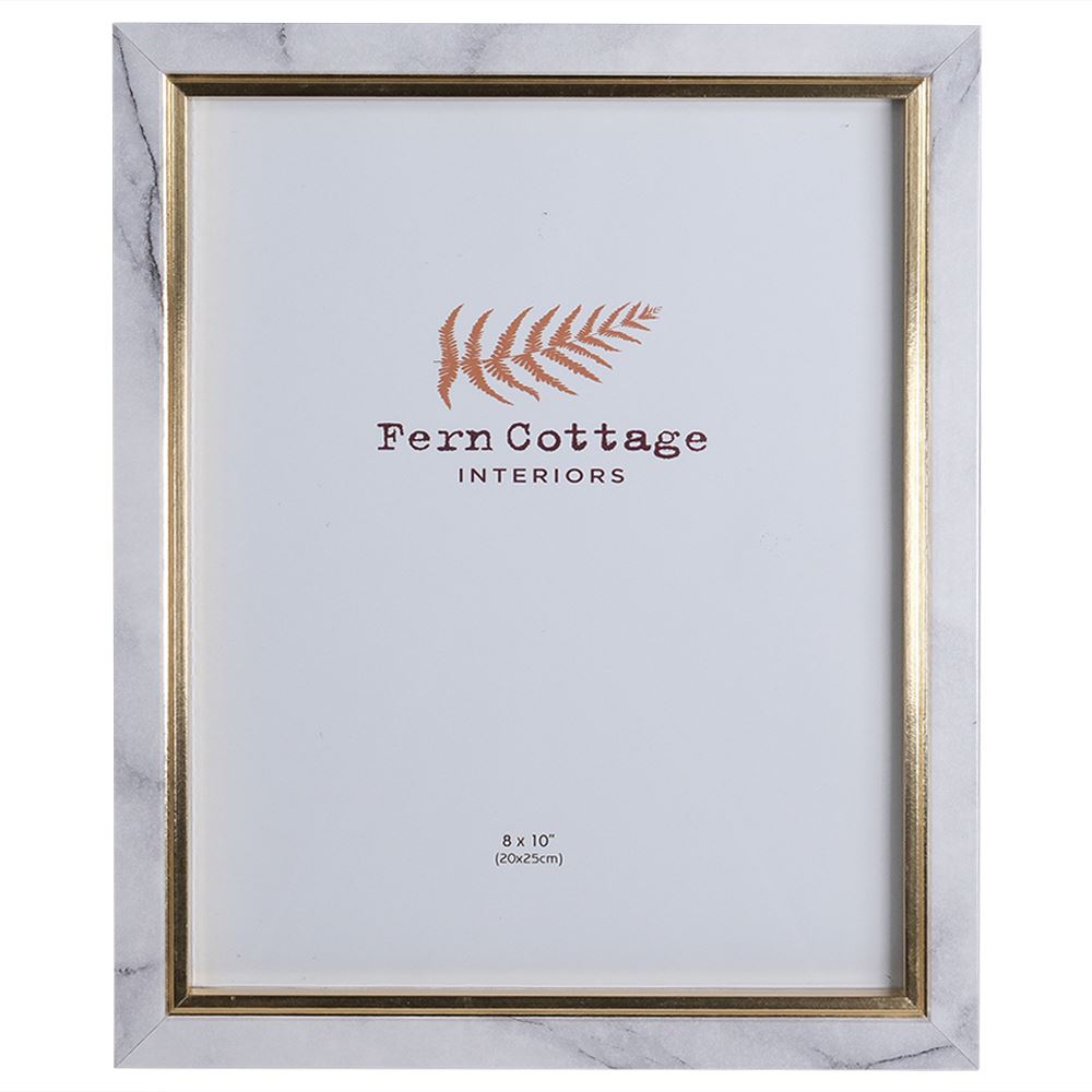 Marble effect photo frame with gold trim - 8 x 10