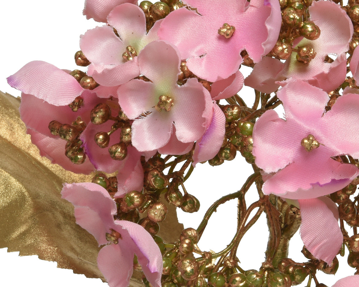 Christmas hydrangea in blush pink