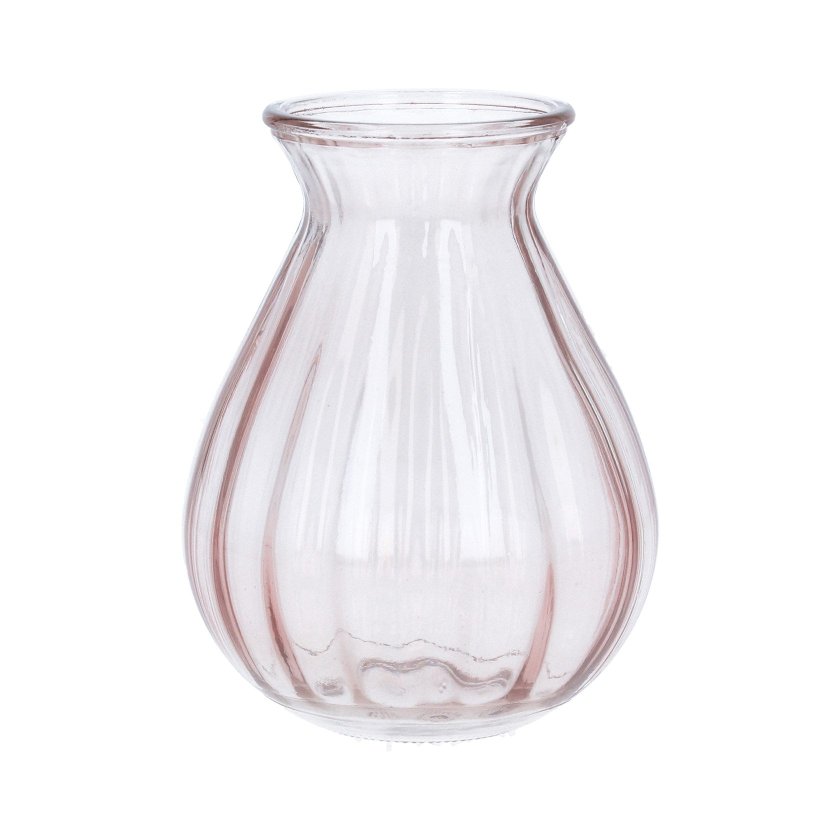 Pink glass posy vase