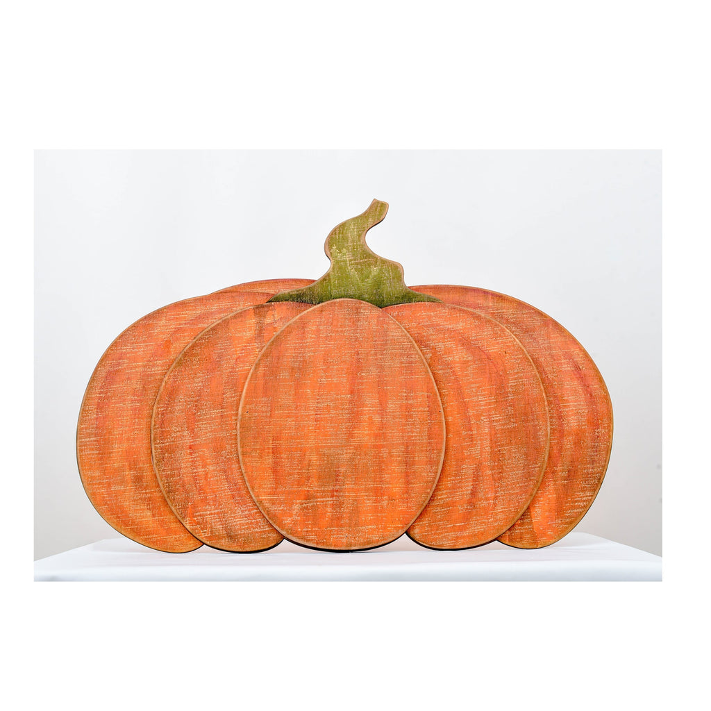 Giant wooden pumpkin