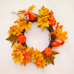 Pumpkin berry wreath