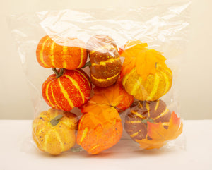 Bag of assorted pumpkins
