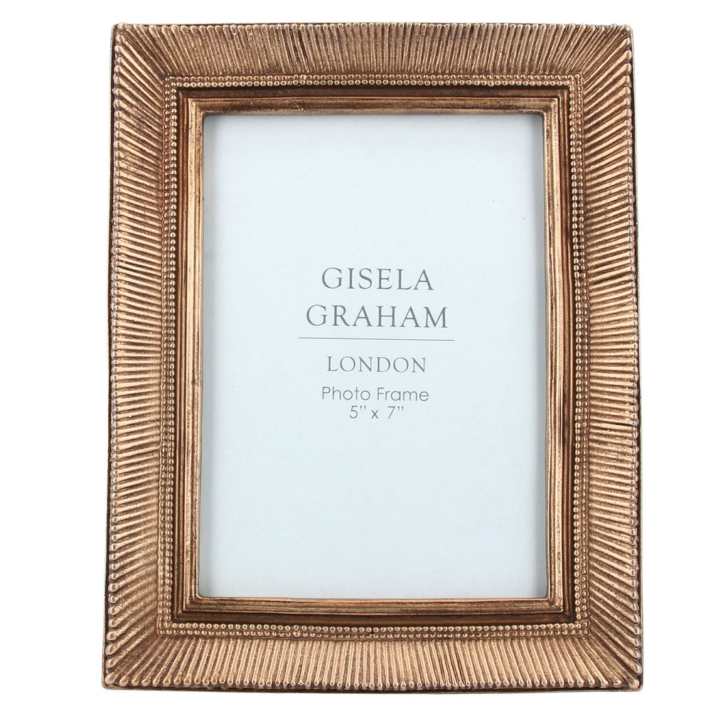 Rose gold fantail resin photo frame 5 x 7