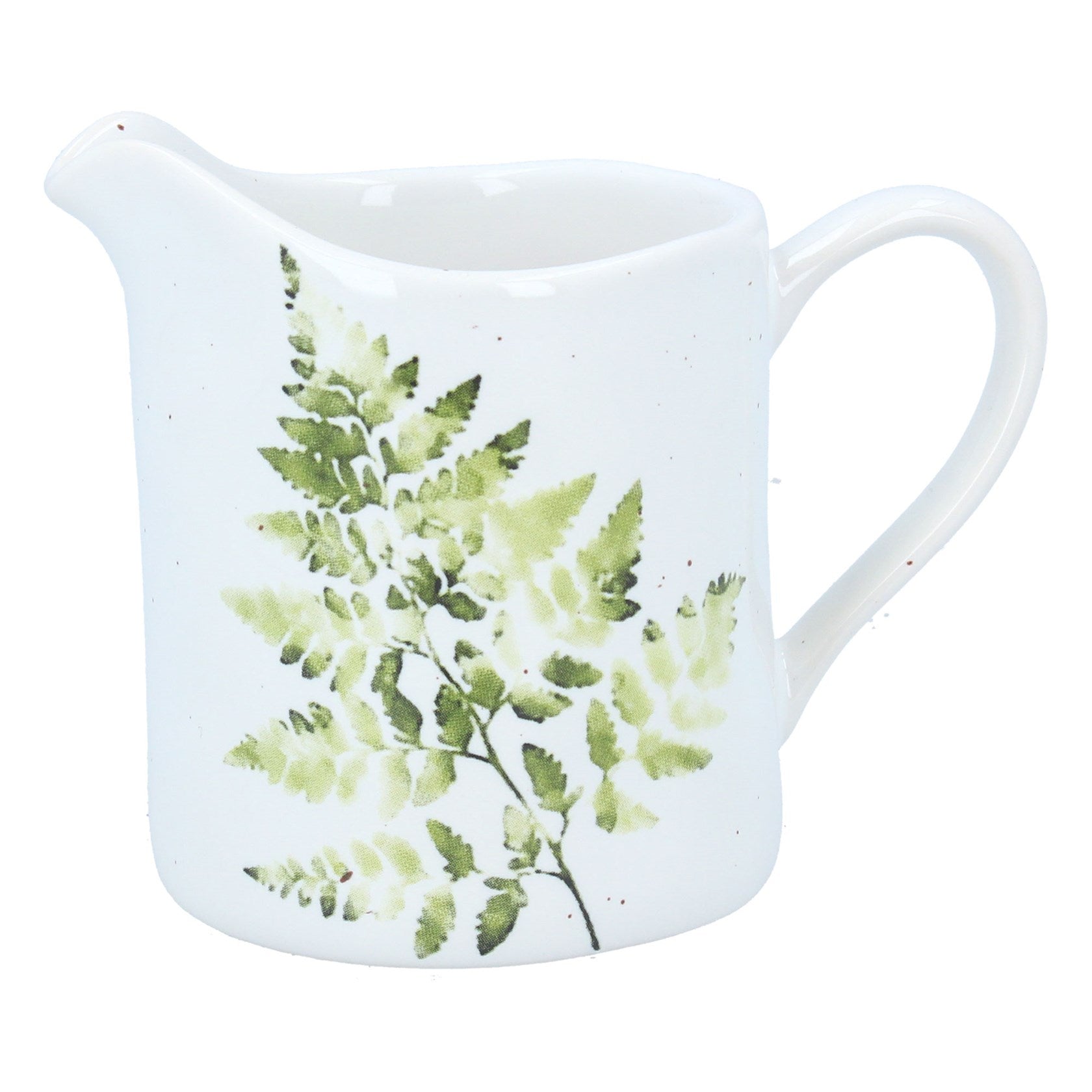 Fern white ceramic creamer jug