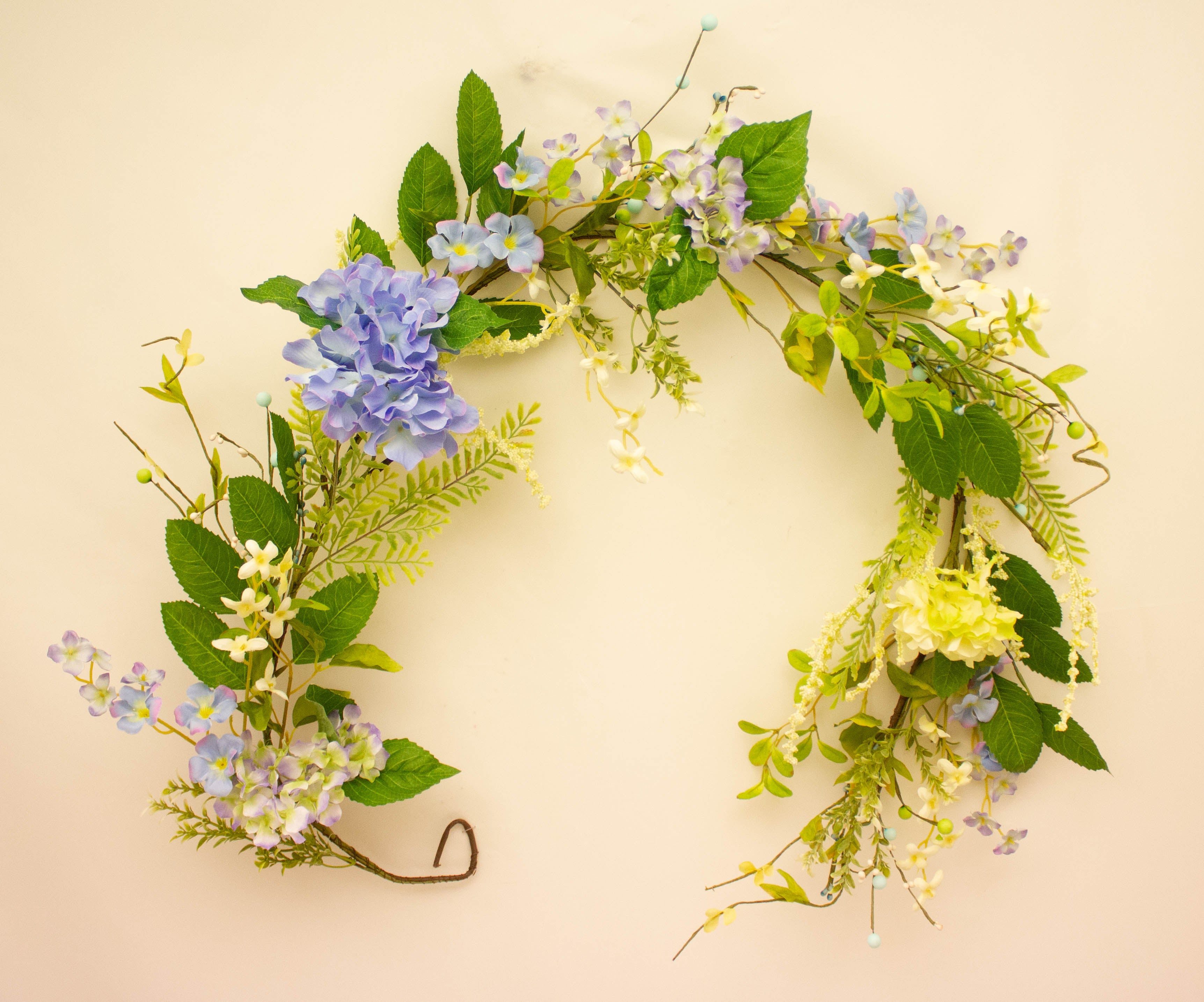 Blue Hydrangea Floral Garland