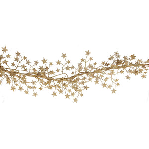 Gold glittered stars garland