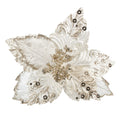 Cream/gold poinsettia pick