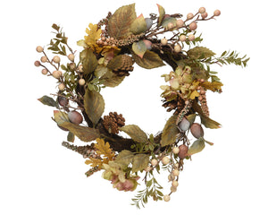 Floral and berry Autumnal wreath