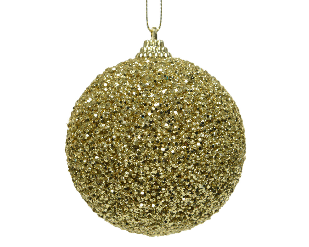 Gold glitter foam bauble