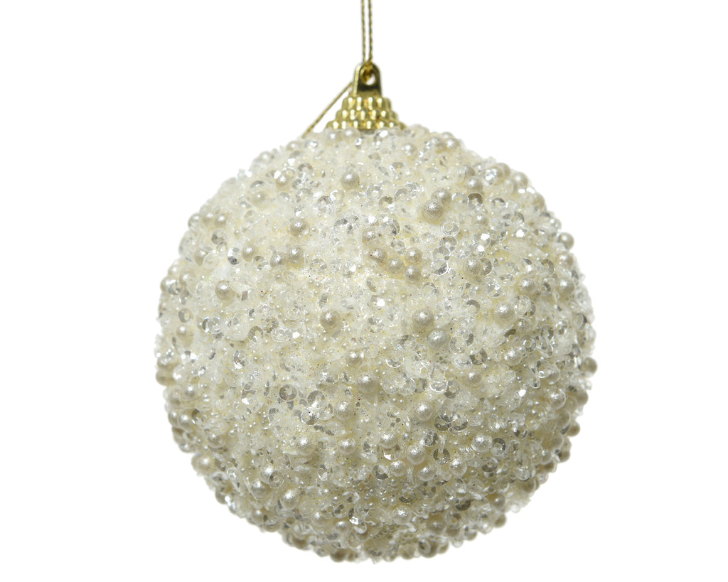 Pearl beaded foam bauble