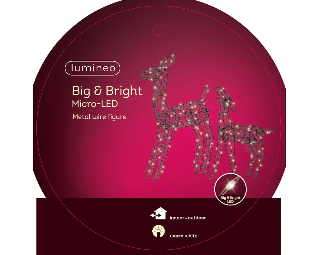 Micro LED metal deer set
