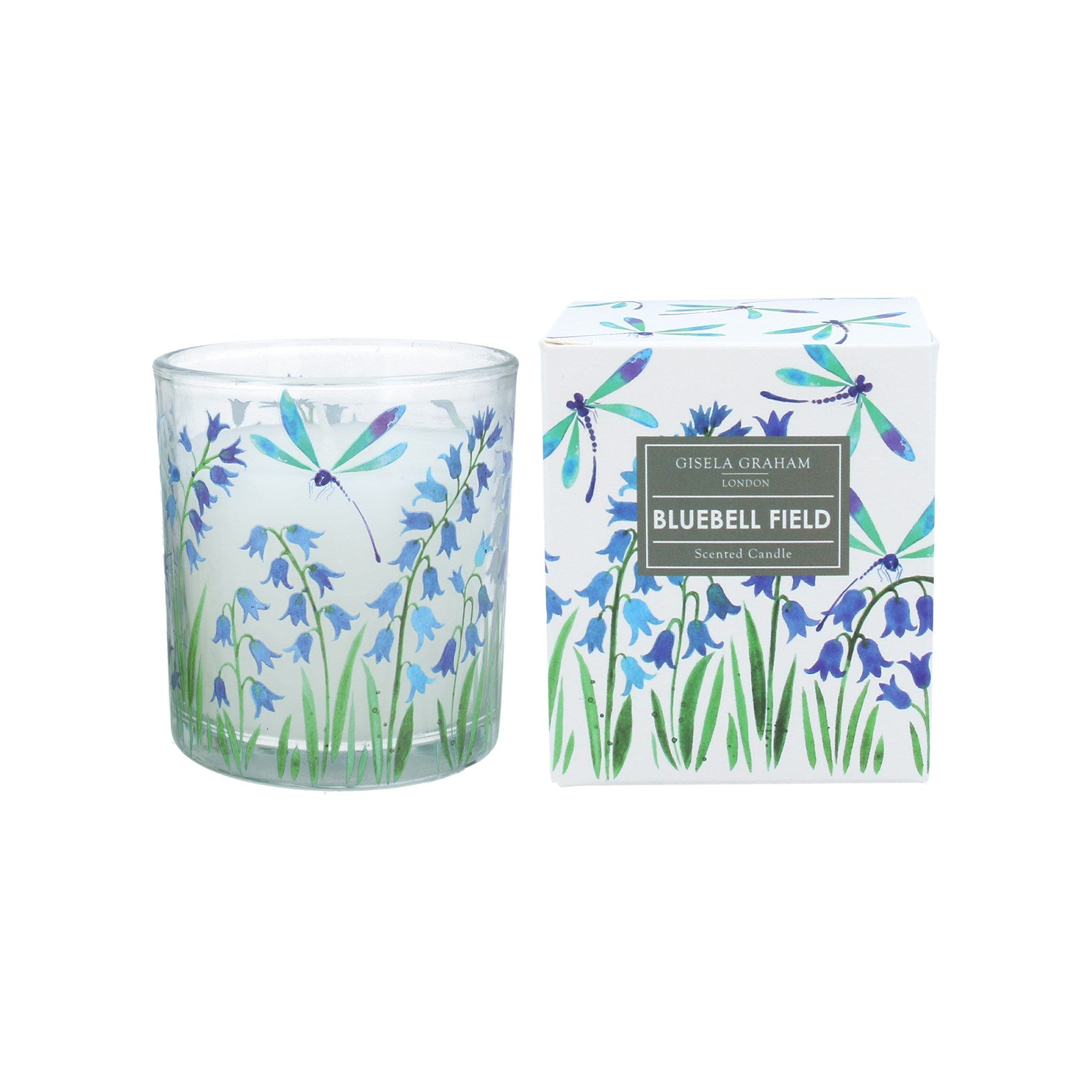 Bluebell/dragonfly boxed candle pot