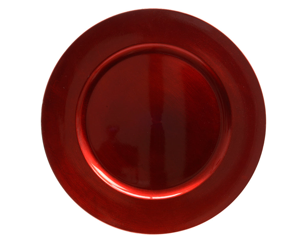 Christmas red charger plate